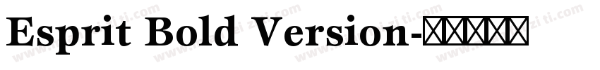 Esprit Bold Version字体转换
